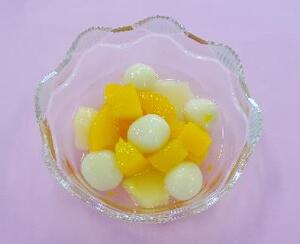 フルーツ豆腐白玉