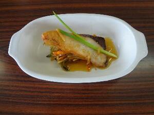 焼きブリの野菜甘酢あんかけ